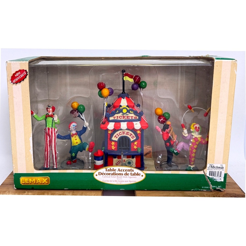 Lemax Carnival Ticket Booth Village Set Retired 2006 63563 Table Accents Decor
